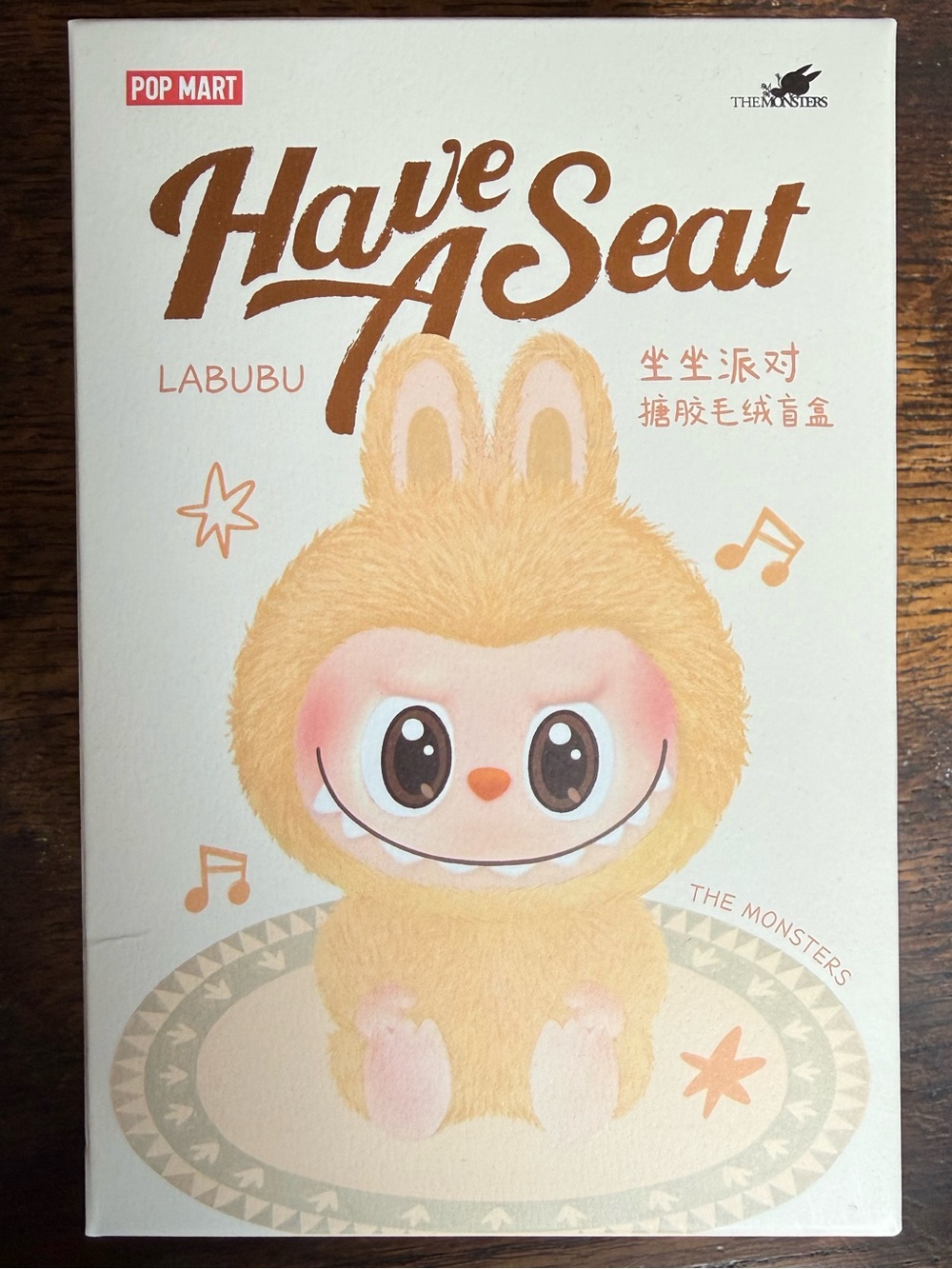 AUTHENTIC POP MART Labubu Plush Art Print - Cream with Pink Accents